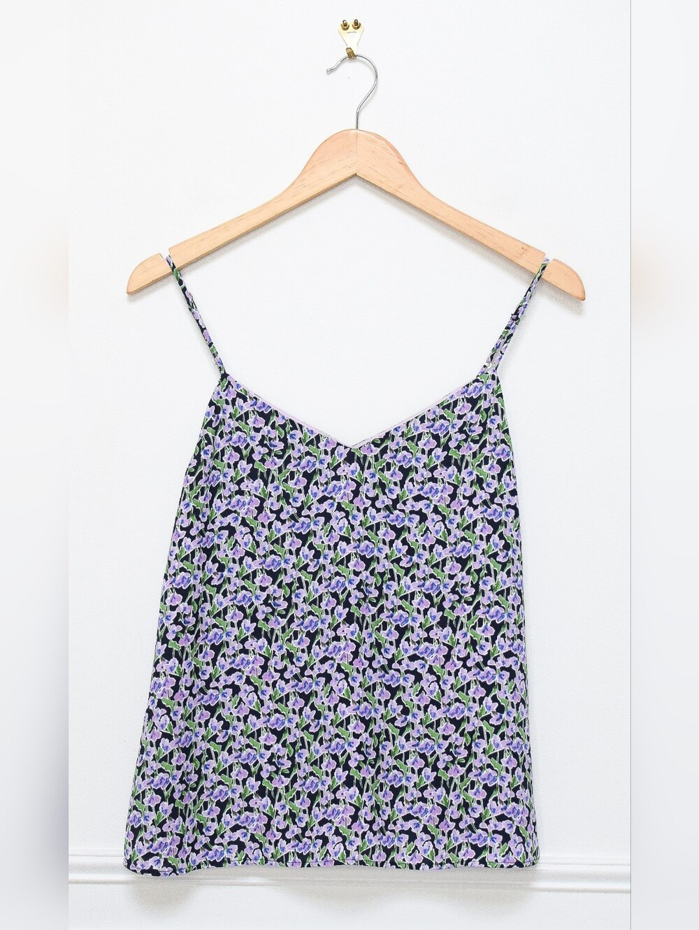 Banana Republic Floral Perfect Cami Tank Top Ditsy Lilac Purple Size S - Picture 2 of 5
